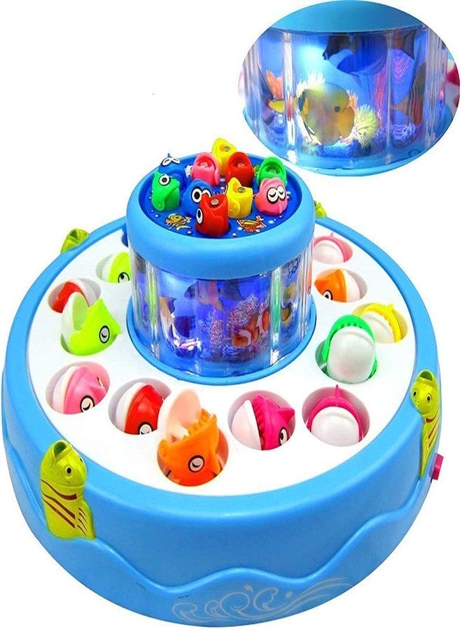 Velocious® Fishing Fish-Catching Game with 26 Piece Fishes, 2 Rotary Ponds and 4 Pods with Music and Light Function Multicolor - Image 2